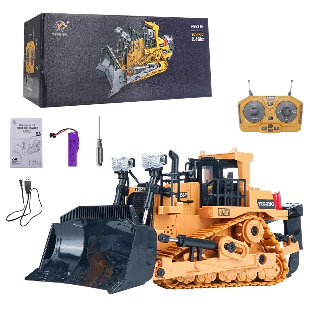Remote Controlled Excavator Alloy Engineering Car Boy Bulldozer Remote Controlled Car Truck Toys 2.4G Toys Children's Car Gifts