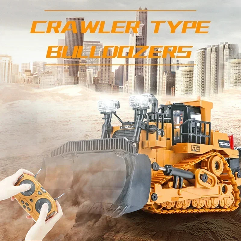 Remote Controlled Excavator Alloy Engineering Car Boy Bulldozer Remote Controlled Car Truck Toys 2.4G Toys Children's Car Gifts