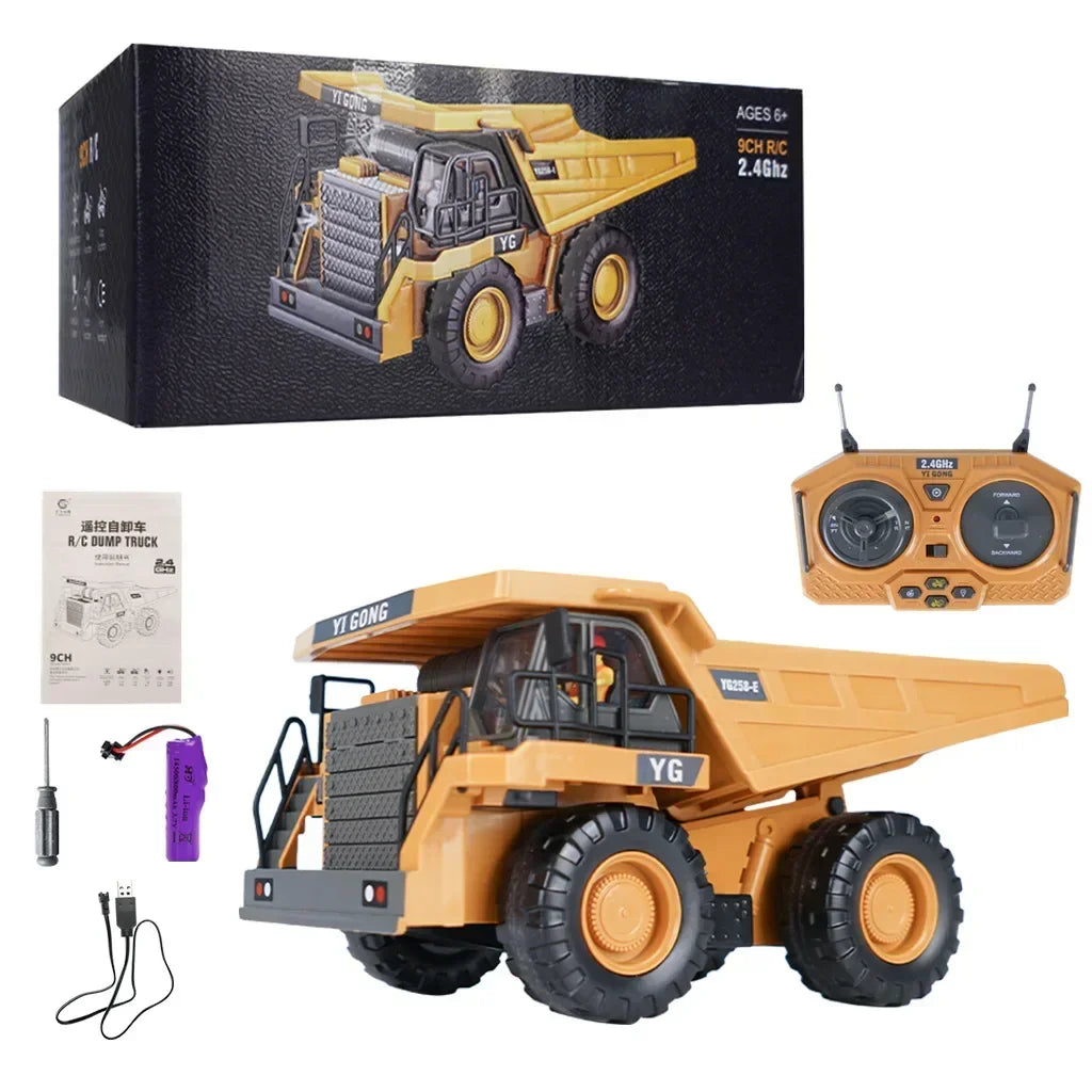Remote Controlled Excavator Alloy Engineering Car Boy Bulldozer Remote Controlled Car Truck Toys 2.4G Toys Children's Car Gifts
