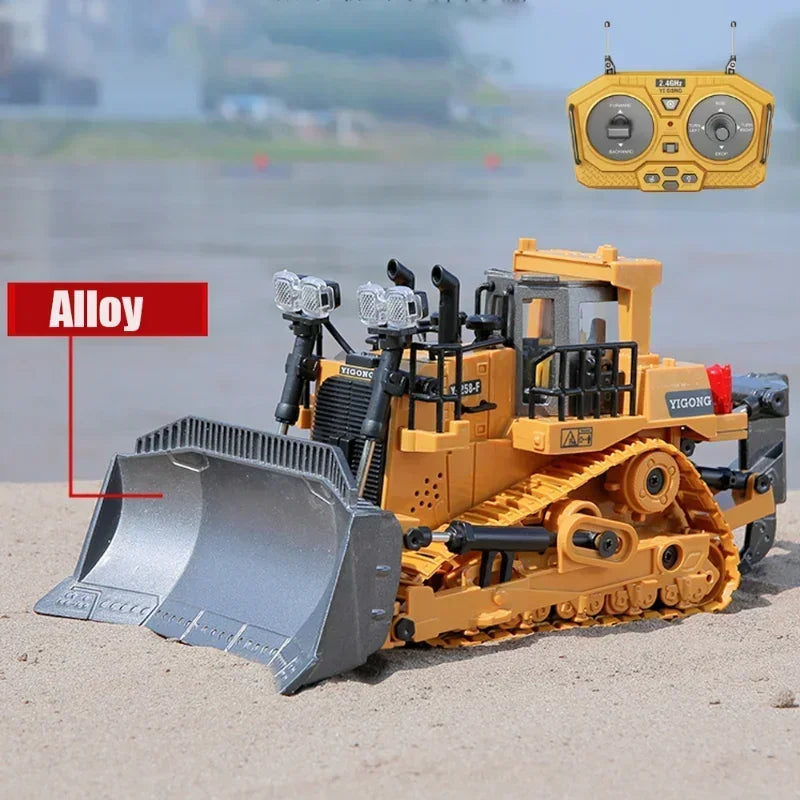 Remote Controlled Excavator Alloy Engineering Car Boy Bulldozer Remote Controlled Car Truck Toys 2.4G Toys Children's Car Gifts