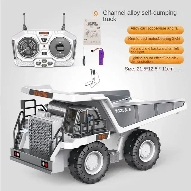 Remote Controlled Excavator Alloy Engineering Car Boy Bulldozer Remote Controlled Car Truck Toys 2.4G Toys Children's Car Gifts